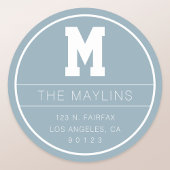 Eindeutige Bezeichnung und Monogramm-Vorlage | Dus Runder Aufkleber