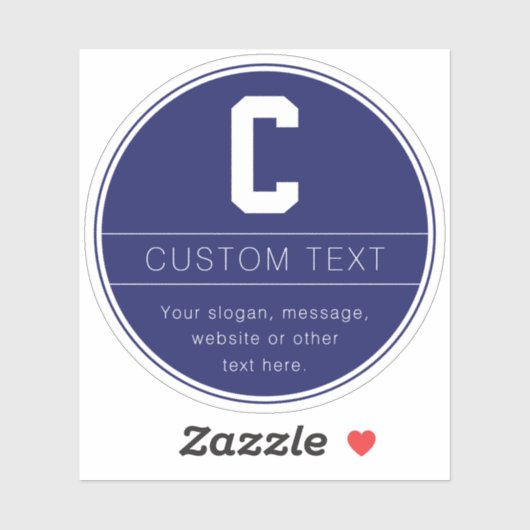 Eindeutige Bezeichnung und Monogramm-Vorlage | Mar Aufkleber (Blatt)