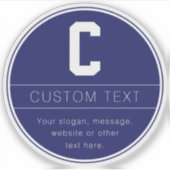 Eindeutige Bezeichnung und Monogramm-Vorlage | Mar Aufkleber (Vorderseite)