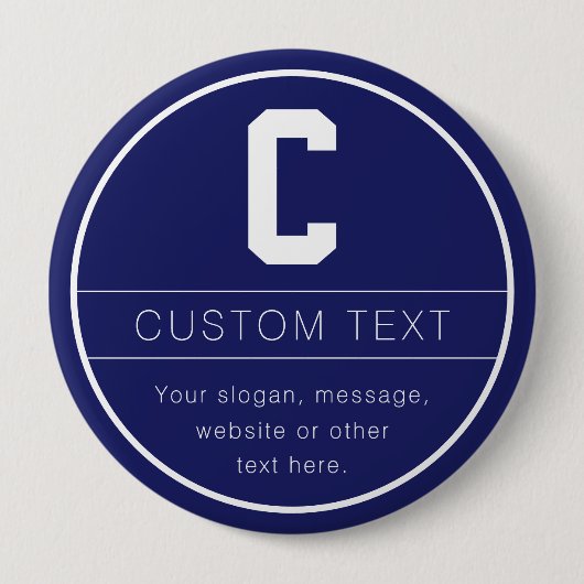 Eindeutige Bezeichnung und Monogramm-Vorlage | Mar Button (Vorderseite)