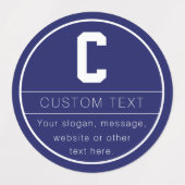 Eindeutige Bezeichnung und Monogramm-Vorlage | Mar Etiketten (Design 1)