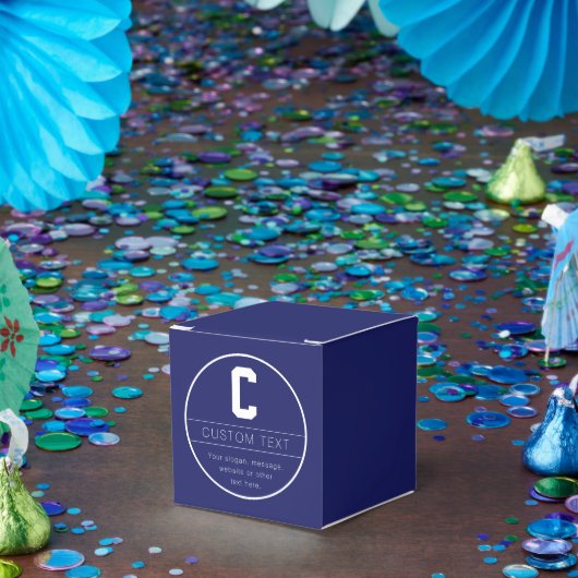 Eindeutige Bezeichnung und Monogramm-Vorlage | Mar Geschenkschachtel (Party)