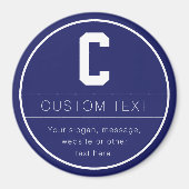 Eindeutige Bezeichnung und Monogramm-Vorlage | Mar Magnet (Vorne)