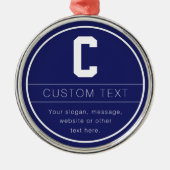 Eindeutige Bezeichnung und Monogramm-Vorlage | Mar Ornament Aus Metall (Vorne)