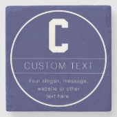 Eindeutige Bezeichnung und Monogramm-Vorlage | Mar Steinuntersetzer (Vorderseite)