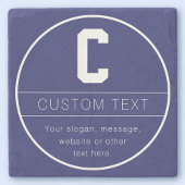 Eindeutige Bezeichnung und Monogramm-Vorlage | Mar Steinuntersetzer