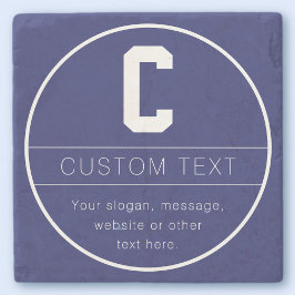 Eindeutige Bezeichnung und Monogramm-Vorlage | Mar Steinuntersetzer