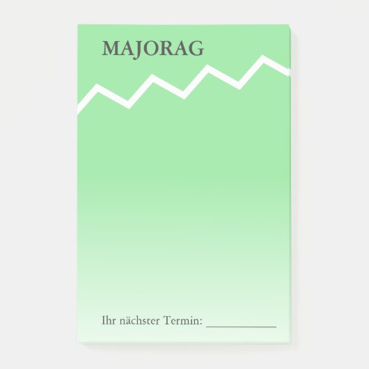 Eindeutige Hinweise Post-it Klebezettel (Vorderseite)