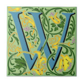Eindeutige Keramik für das Anfangsmonogramm"W" Let Fliese (Vorderseite)