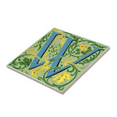 Eindeutige Keramik für das Anfangsmonogramm"W" Let Fliese (Seite)