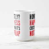 Eindeutige Phrase über Glück Kaffeetasse (Mittel)