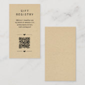 Eindeutige QR-Code-Geschenkkartei einfügen Begleitkarte (Vorne/Hinten)