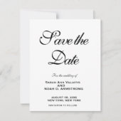 Eindeutige Speicherung der Daten | Moderne Minimal Save The Date (Vorderseite)