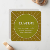 Eindeutige Vorlage für das Editierbare Retro-Desig (Vorderseite/Rückseite Beispiel)