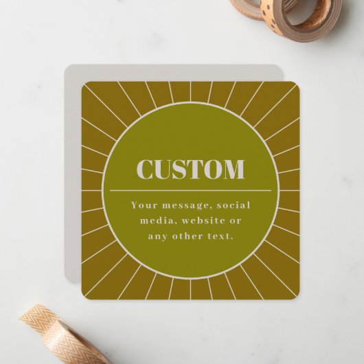 Eindeutige Vorlage für das Editierbare Retro-Desig (Vorderseite/Rückseite Beispiel)