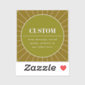 Eindeutige Vorlage für das Editierbare Retro-Desig Aufkleber (Blatt)