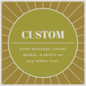 Eindeutige Vorlage für das Editierbare Retro-Desig Aufkleber (Vorderseite)