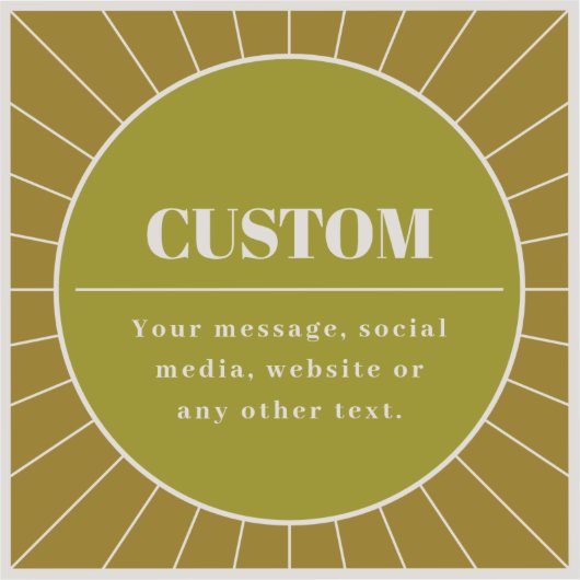 Eindeutige Vorlage für das Editierbare Retro-Desig Aufkleber (Vorderseite)