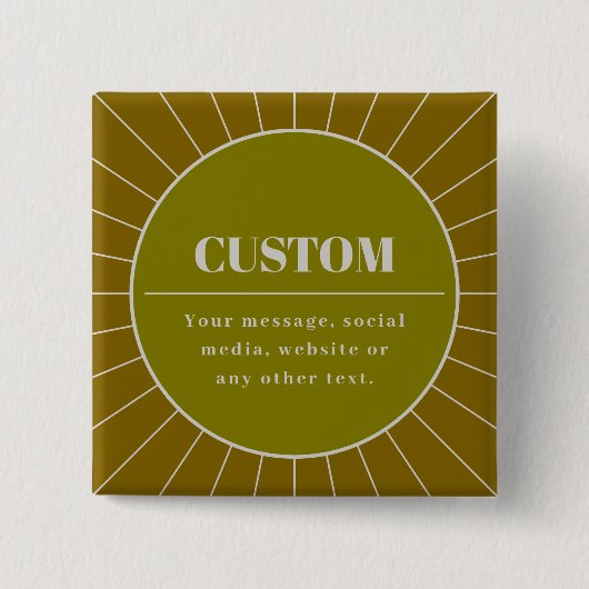 Eindeutige Vorlage für das Editierbare Retro-Desig Button (Vorderseite)