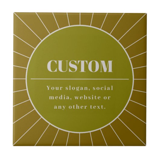 Eindeutige Vorlage für das Editierbare Retro-Desig Fliese (Vorderseite)