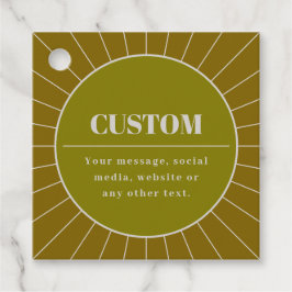 Eindeutige Vorlage für das Editierbare Retro-Desig Geschenkanhänger