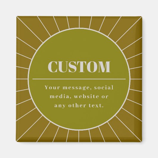 Eindeutige Vorlage für das Editierbare Retro-Desig Magnet (Vorne)