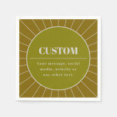 Eindeutige Vorlage für das Editierbare Retro-Desig Serviette (Vorderseite)