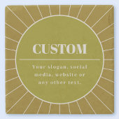 Eindeutige Vorlage für das Editierbare Retro-Desig Steinuntersetzer