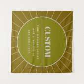 Eindeutige Vorlage für das Editierbare Retro-Desig Wandteppich (Vorderseite (Horizontal))