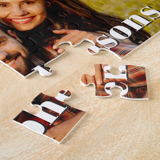 Eindeutiger 12 Name oder Text der Fotocollage Puzzle (Seite)