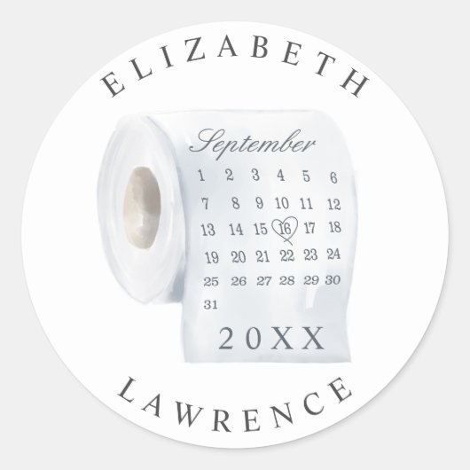 Eindeutiger Austausch des Kalenders für die Papier Runder Aufkleber (Vorderseite)