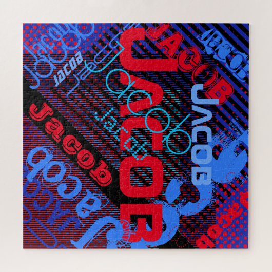 Eindeutiger benutzerdefinierbarer Name | Spaß farb Puzzle (Horizontal)