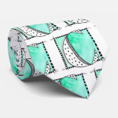 Eindeutiger Buchstabe C Anfangs Aquamarin Krawatte (Gerollt)