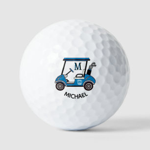 Eindeutiger Kart-Monogrammname Golfball