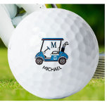 Eindeutiger Kart-Monogrammname Golfball<br><div class="desc">Etwas Besonderes für den Vater in deinem Leben - bereit, den Kurs zu fahren und dabei zu helfen, es zu einem großartigen Spiel zu machen - dieser Michael steht für den Job bereit. Denken Sie Geburtstag / Vater's Day / oder irgendeine andere Art von Geschenk - es wird ihren Tag...</div>