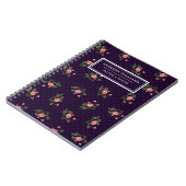 Eindeutiger Name Rosa Lila Rose Journal Notizblock (Linke Seite)