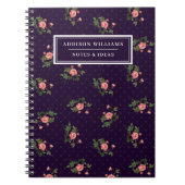 Eindeutiger Name Rosa Lila Rose Journal Notizblock (Vorderseite)