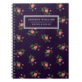 Eindeutiger Name Rosa Lila Rose Journal Notizblock