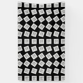 Eindeutiges Logo oder Bildmuster | Schwarz (bearbe Banner (Vertikal)