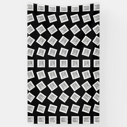 Eindeutiges Logo oder Bildmuster | Schwarz (bearbe Banner (Vertikal)