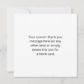 Eindeutiges Logo oder Bildmuster | Schwarz (bearbe Dankeskarte (Rückseite)