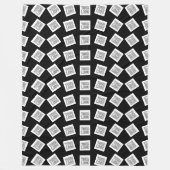 Eindeutiges Logo oder Bildmuster | Schwarz (bearbe Fleecedecke (Vorderseite)