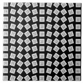 Eindeutiges Logo oder Bildmuster | Schwarz (bearbe Fliese (Vorderseite)