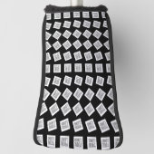 Eindeutiges Logo oder Bildmuster | Schwarz (bearbe Golf Headcover (Rotieren 90)