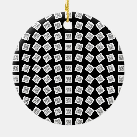 Eindeutiges Logo oder Bildmuster | Schwarz (bearbe Keramik Ornament (Hinten)