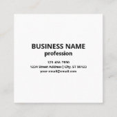 Eindeutiges Logo oder Bildmuster | Schwarz (bearbe Quadratische Visitenkarte (Rückseite)