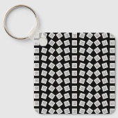 Eindeutiges Logo oder Bildmuster | Schwarz (bearbe Schlüsselanhänger (Vorderseite)