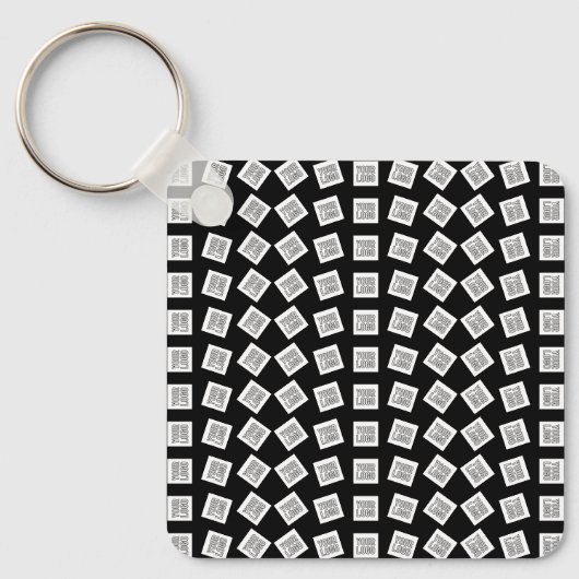 Eindeutiges Logo oder Bildmuster | Schwarz (bearbe Schlüsselanhänger (Vorderseite)