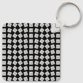 Eindeutiges Logo oder Bildmuster | Schwarz (bearbe Schlüsselanhänger (Rückseite)