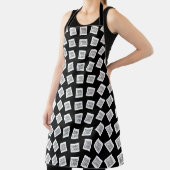 Eindeutiges Logo oder Bildmuster | Schwarz (bearbe Schürze (InSitu)